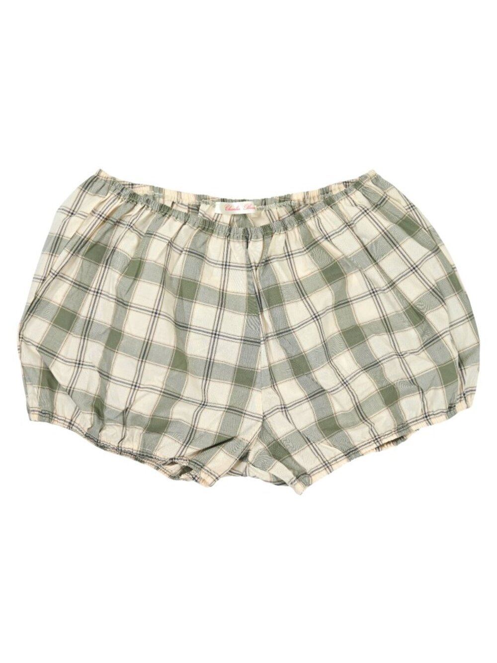 Charlie Beads Babydoll Bloomers in Green Tattersall
